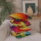 18 x 18 inches Rainbow Colorful Cushion Covers Abstract Crayon Throw Pillow Case Cover Set of 4 (Colorful) for Sofa Car Cousion Bed
